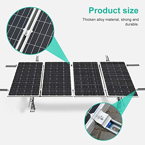 ECO-Worthy Adjustable Multi-Pieces Solar Panel Mounting Brackets Kit ...