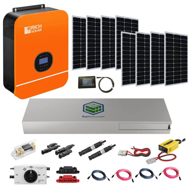 48v Solar Panel Array Off Grid Solar Kit 48V 7,000Wh | 3,000W 120V Output Inverter | 48V 7 ...